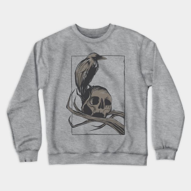 crow skul Crewneck Sweatshirt by flasix